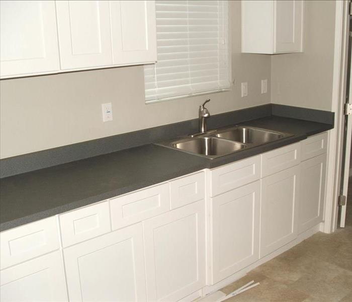 a renovated kitchen sink area